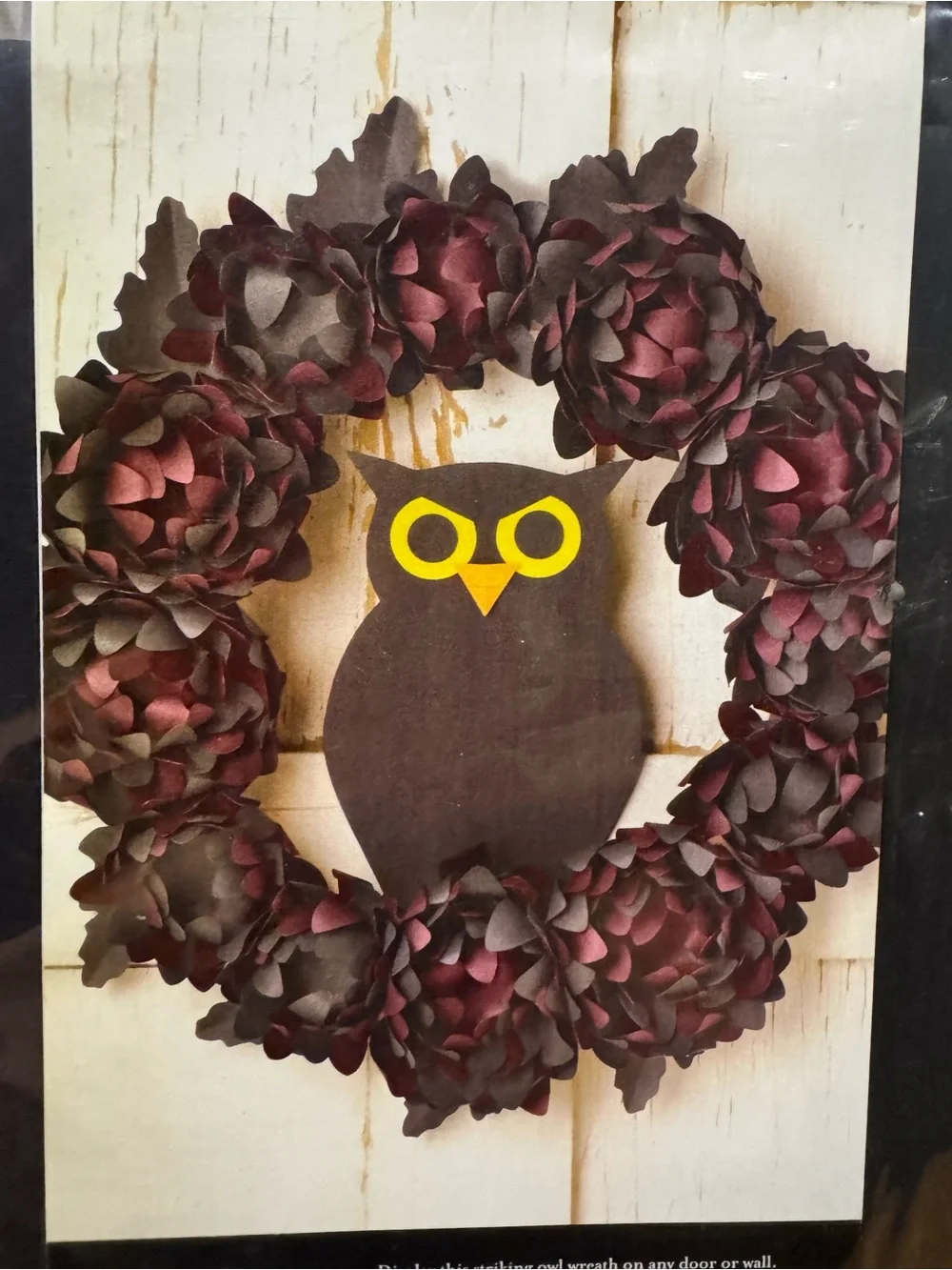 PAPER SOURCE Owl Wreath Kit NWT
